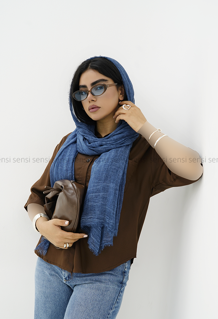 شومیز سیلک باکسی رنگی کد1006112